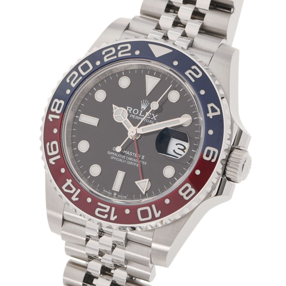 【送料無料】関税負担なし スイス製 高級 GMTマスター2 青/赤ベゼル ジュビリーブレス 126710BLRO メンズ SS 腕時計 自動巻き 黒文字盤 未使用 銀蔵