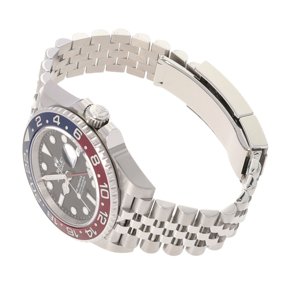 【送料無料】関税負担なし スイス製 高級 GMTマスター2 青/赤ベゼル ジュビリーブレス 126710BLRO メンズ SS 腕時計 自動巻き 黒文字盤 未使用 銀蔵
