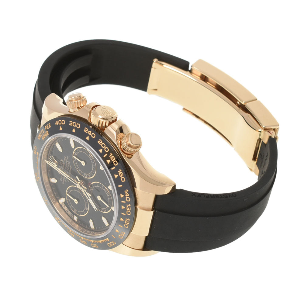 【送料無料】関税負担なし スイス製 高級 コスモグラフ · 2021年12月 116518LN メンズ YG/ラバー 腕時計 自動巻き 黒文字盤 Aランク 正規新品未開封 銀蔵