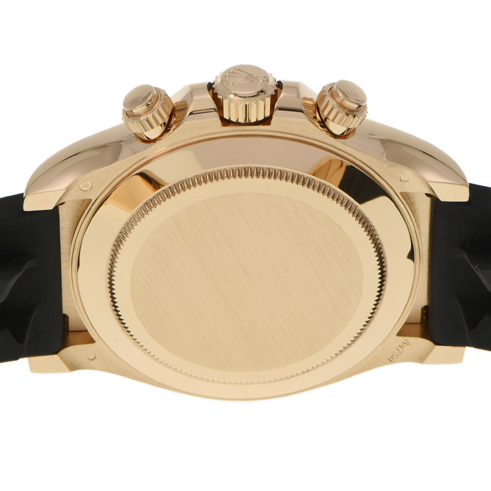 【送料無料】関税負担なし スイス製 高級 コスモグラフ · 2021年12月 116518LN メンズ YG/ラバー 腕時計 自動巻き 黒文字盤 Aランク 正規新品未開封 銀蔵