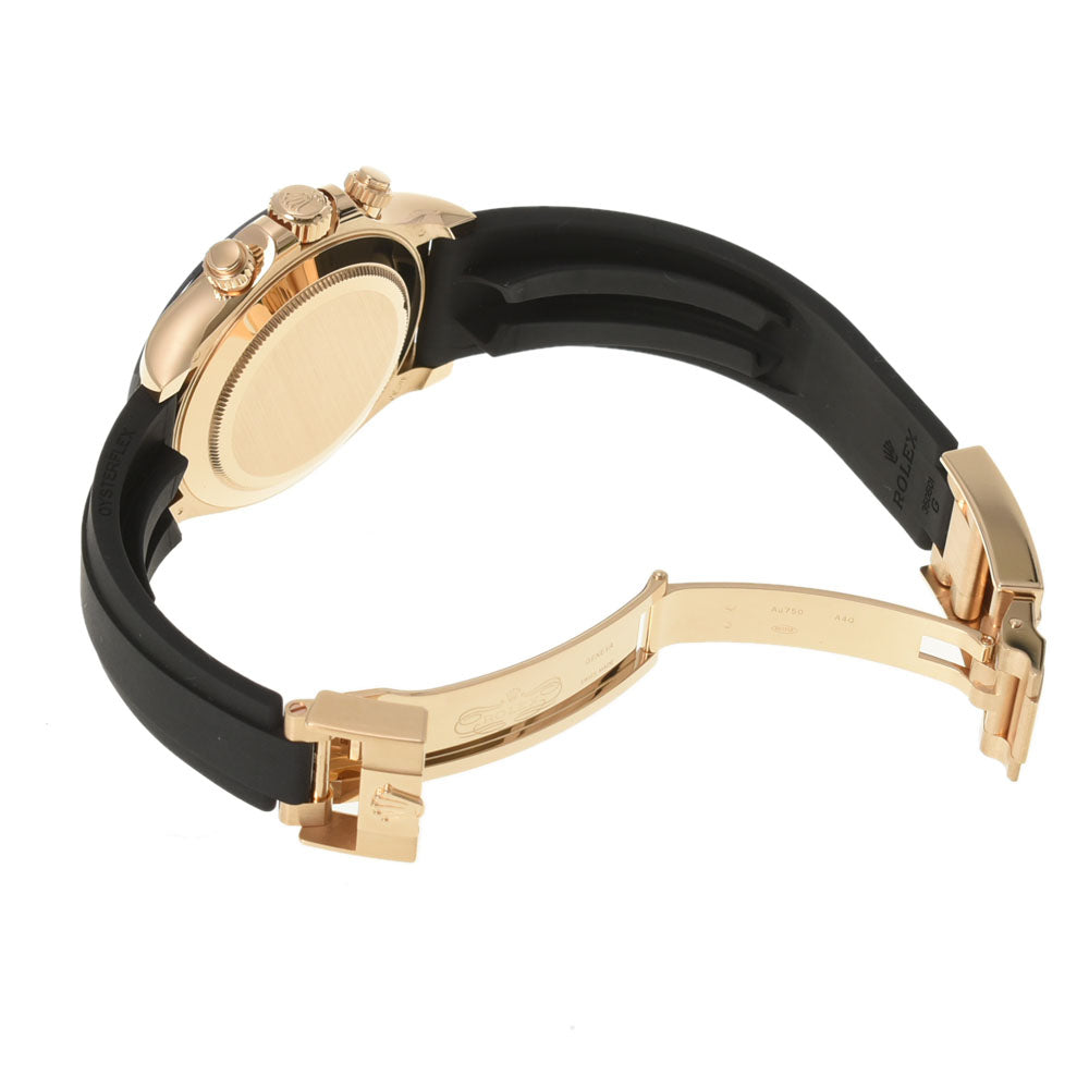 【送料無料】関税負担なし スイス製 高級 コスモグラフ · 2021年12月 116518LN メンズ YG/ラバー 腕時計 自動巻き 黒文字盤 Aランク 正規新品未開封 銀蔵