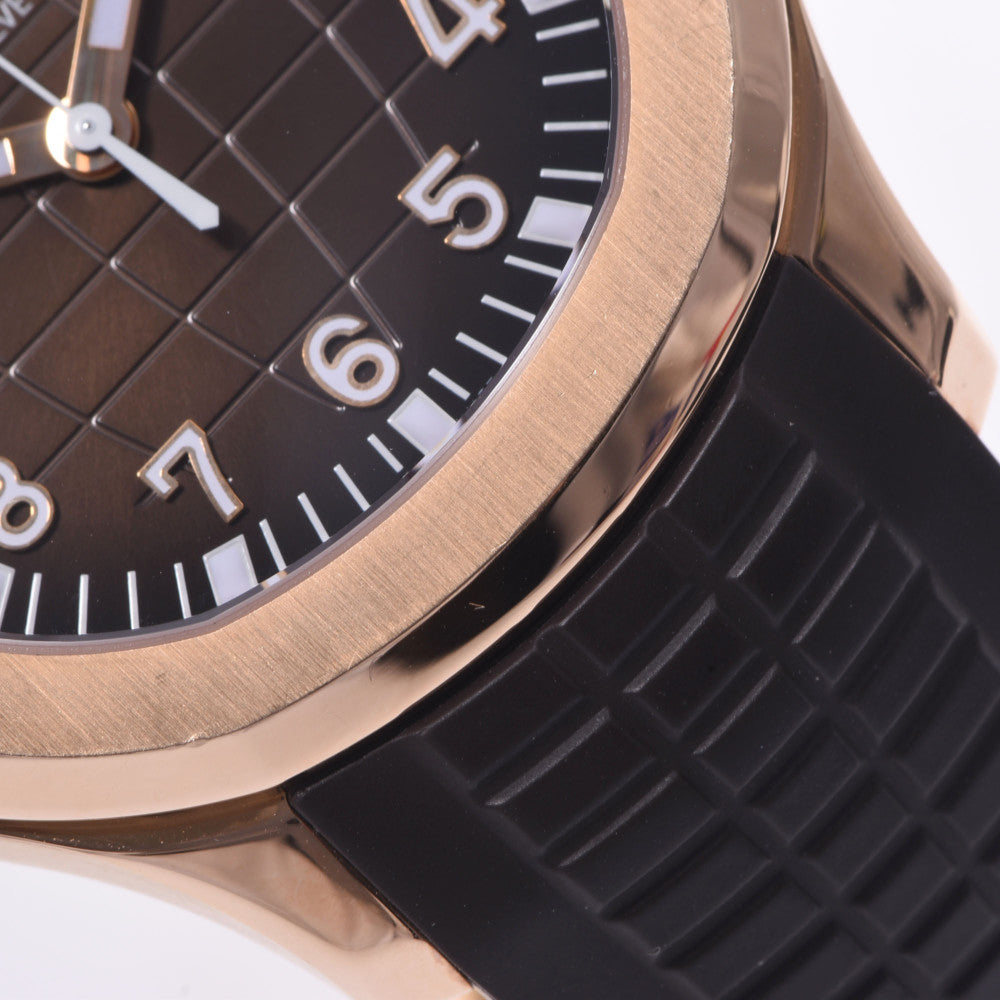 【送料無料】関税負担なし スイス製 高級 アクアノート 5167R-001 メンズ PG/ラバー 腕時計 自動巻き 黒文字盤 Aランク 正規新品未開封 銀蔵