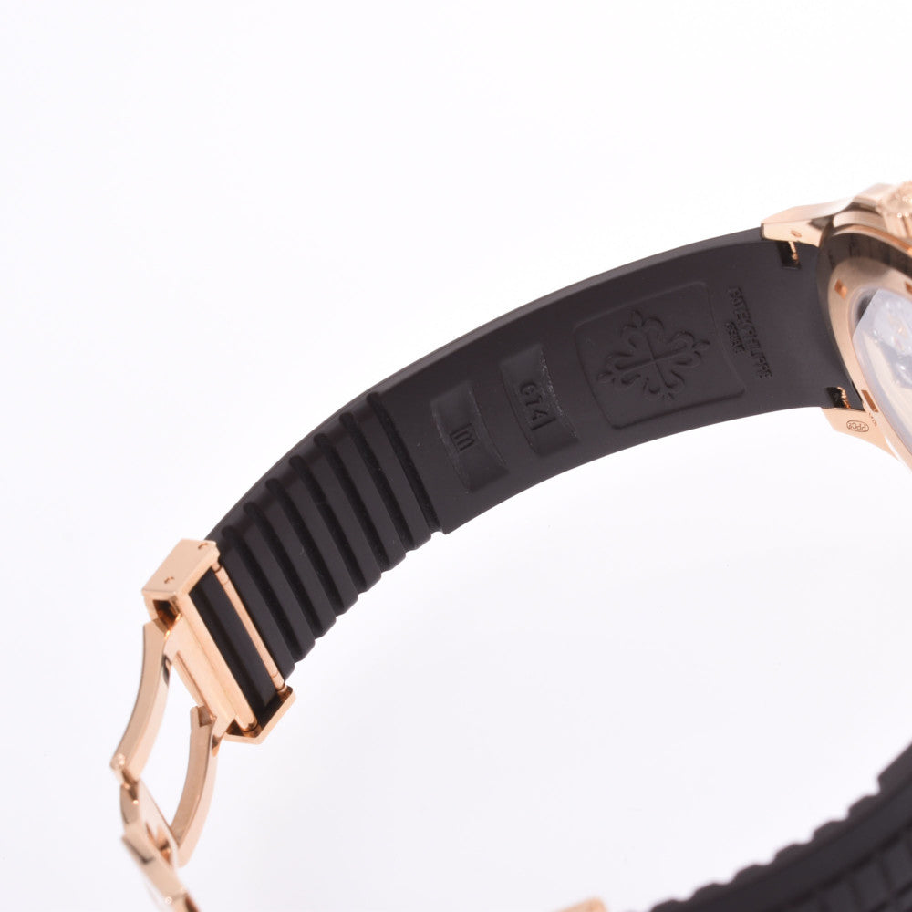 【送料無料】関税負担なし スイス製 高級 アクアノート 5167R-001 メンズ PG/ラバー 腕時計 自動巻き 黒文字盤 Aランク 正規新品未開封 銀蔵