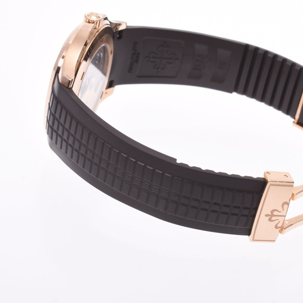 【送料無料】関税負担なし スイス製 高級 アクアノート 5167R-001 メンズ PG/ラバー 腕時計 自動巻き 黒文字盤 Aランク 正規新品未開封 銀蔵