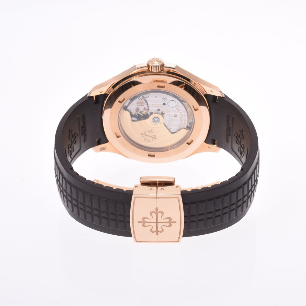 【送料無料】関税負担なし スイス製 高級 アクアノート 5167R-001 メンズ PG/ラバー 腕時計 自動巻き 黒文字盤 Aランク 正規新品未開封 銀蔵