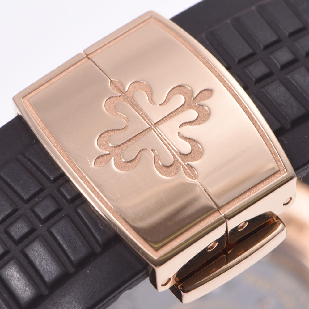 【送料無料】関税負担なし スイス製 高級 アクアノート 5167R-001 メンズ PG/ラバー 腕時計 自動巻き 黒文字盤 Aランク 正規新品未開封 銀蔵