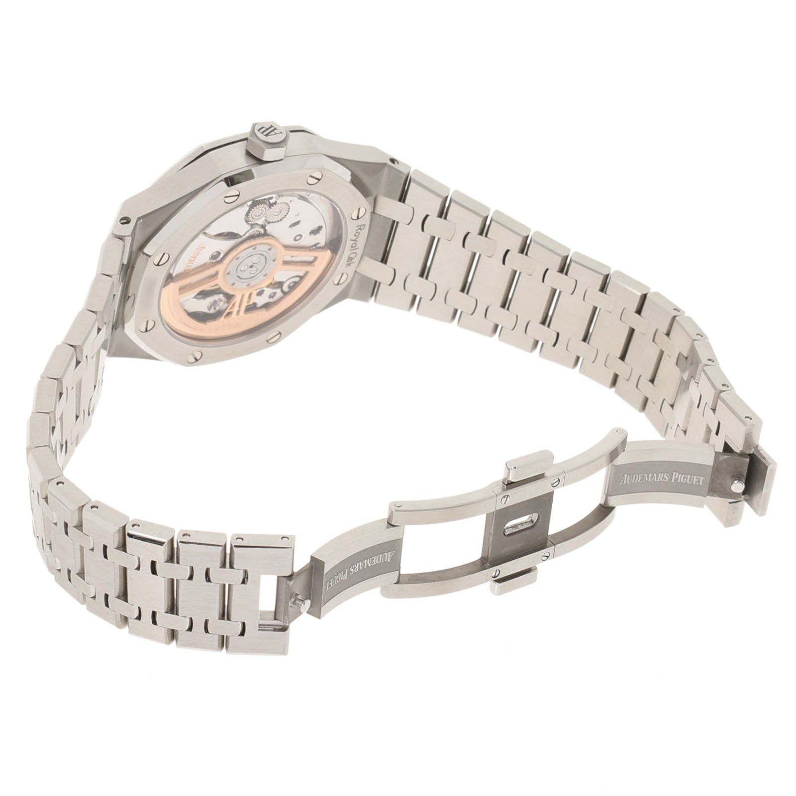 【送料無料】関税負担なし スイス製 高級 · 15500ST.OO.1220.ST.04 メンズ SS 腕時計 自動巻き 白文字盤 Aランク 正規新品未開封 銀蔵