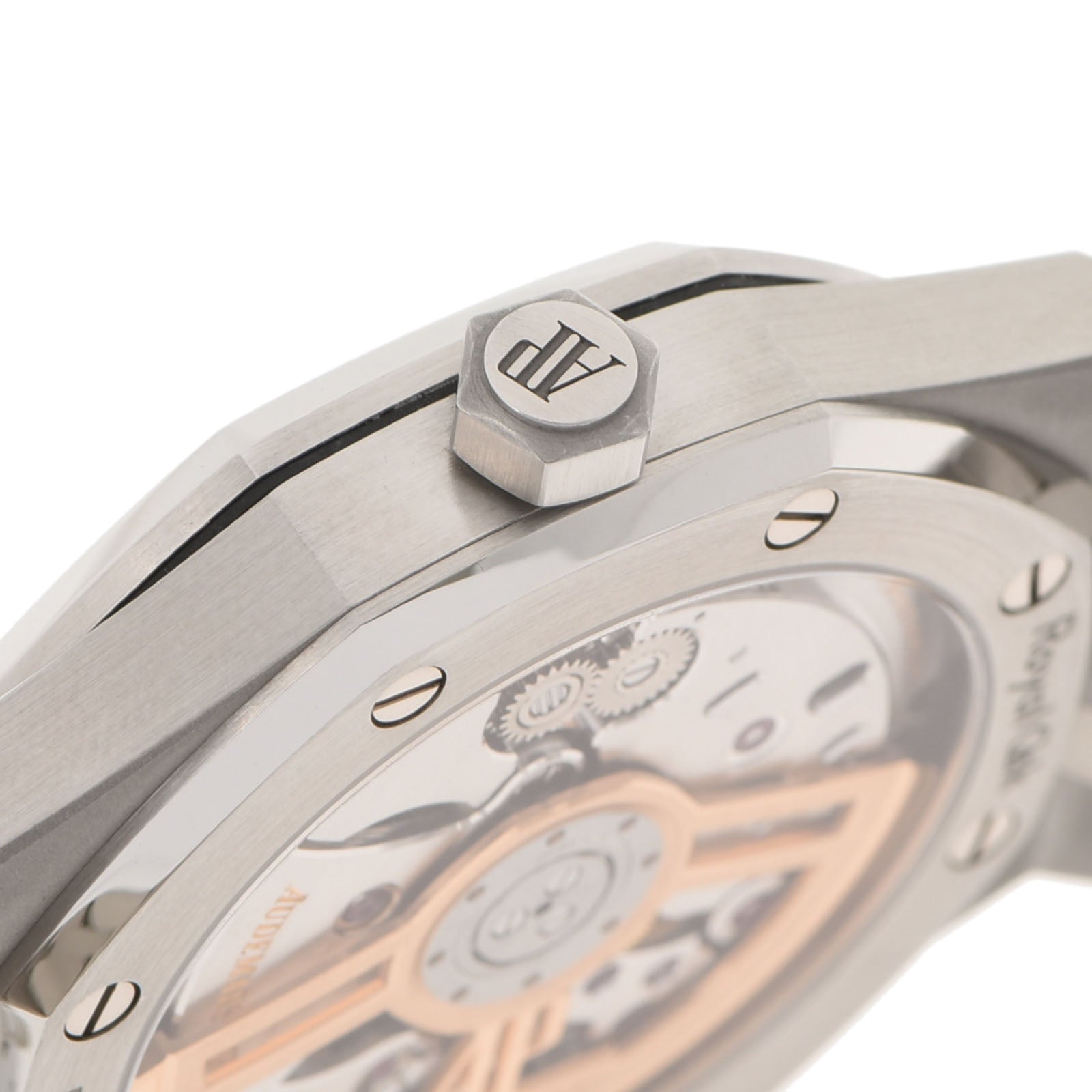 【送料無料】関税負担なし スイス製 高級 · 15500ST.OO.1220.ST.04 メンズ SS 腕時計 自動巻き 白文字盤 Aランク 正規新品未開封 銀蔵