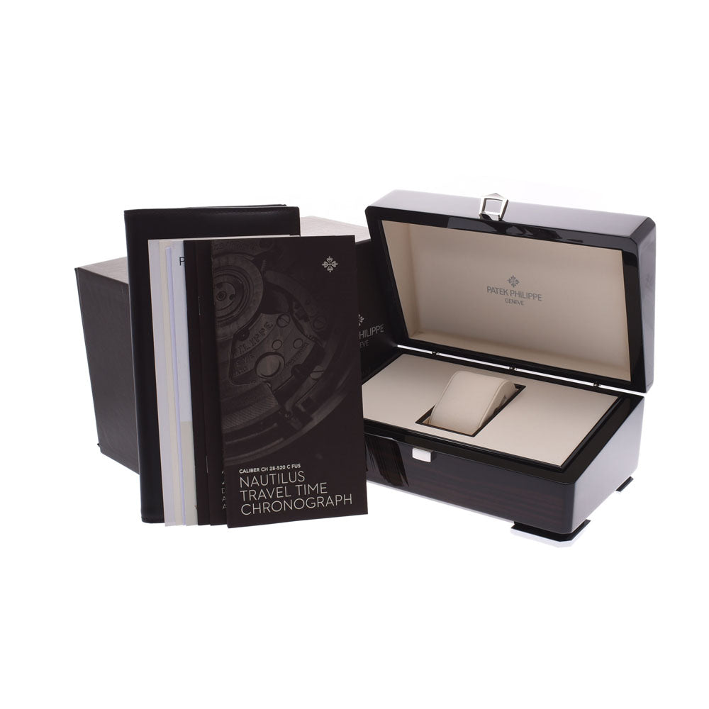 関税負担なし スイス製 高級 · トラベルタイムクロノ 5990/1A-001 メンズ SS 腕時計 自動巻き ブラックグラデーション文字盤 Aランク 正規新品未開封 銀蔵