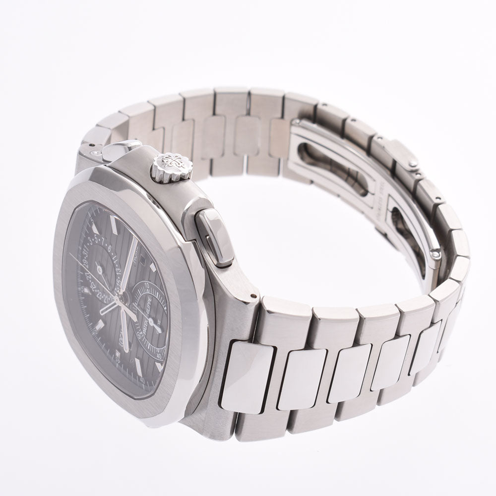 関税負担なし スイス製 高級 · トラベルタイムクロノ 5990/1A-001 メンズ SS 腕時計 自動巻き ブラックグラデーション文字盤 Aランク 正規新品未開封 銀蔵